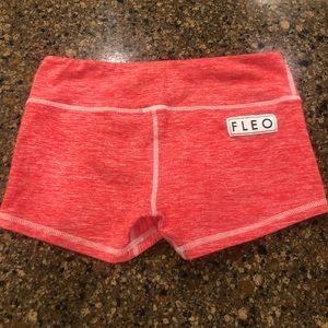 Fleo Red/white stitching Shorts